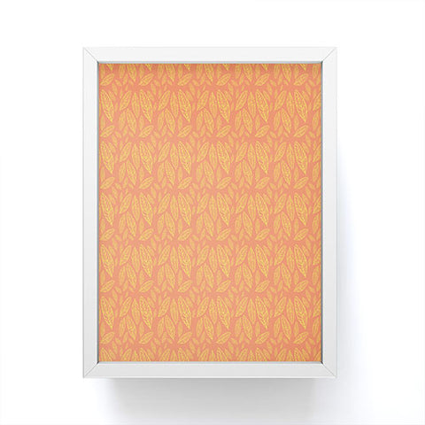 Allyson Johnson Fall Leaves Pattern Framed Mini Art Print
