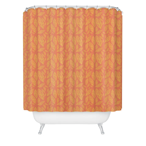 Allyson Johnson Fall Leaves Pattern Shower Curtain