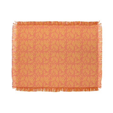 Allyson Johnson Fall Leaves Pattern Throw Blanket