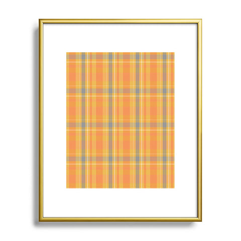 Allyson Johnson Fall Time Plaid Metal Framed Art Print