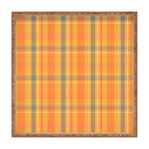 Allyson Johnson Fall Time Plaid Square Tray