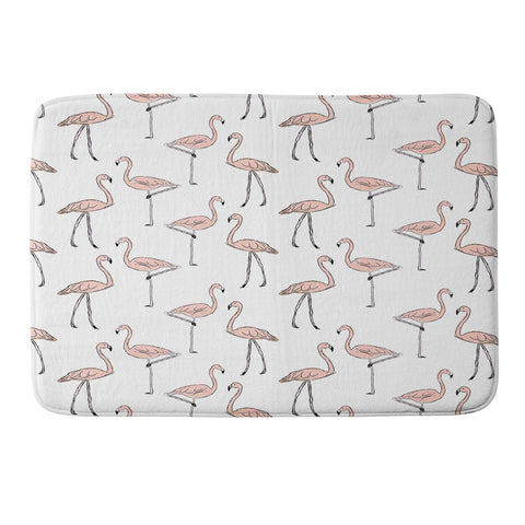 Allyson Johnson Fancy Flamingos Memory Foam Bath Mat