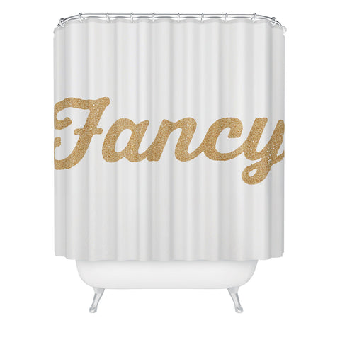 Allyson Johnson Fancy White Shower Curtain