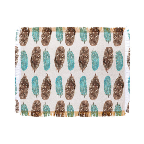 Allyson Johnson Feathered Up Throw Blanket