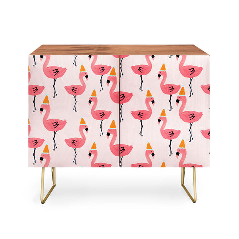 Allyson Johnson Flamingo dance party Credenza