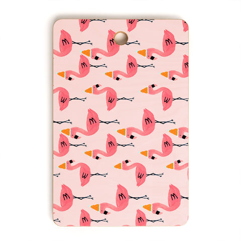 Allyson Johnson Flamingo dance party Cutting Board Rectangle