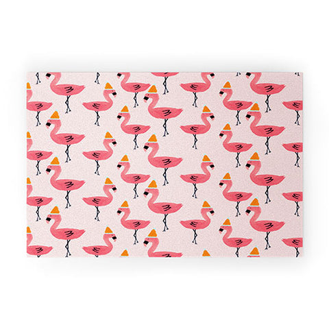 Allyson Johnson Flamingo dance party Welcome Mat