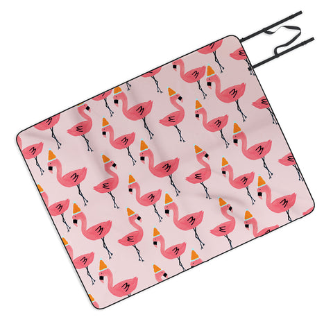 Allyson Johnson Flamingo dance party Picnic Blanket