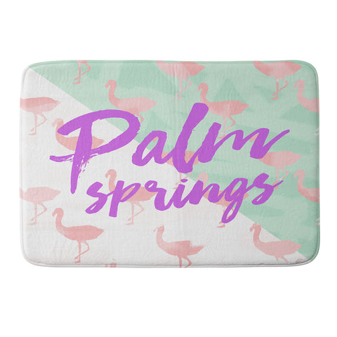 Allyson Johnson Flamingo Palm Springs Memory Foam Bath Mat