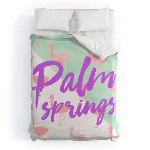 Allyson Johnson Flamingo Palm Springs Duvet Cover