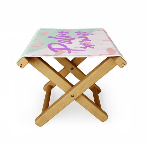 Allyson Johnson Flamingo Palm Springs Folding Stool