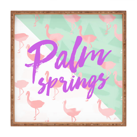 Allyson Johnson Flamingo Palm Springs Square Tray