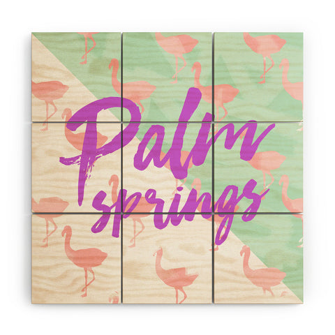 Allyson Johnson Flamingo Palm Springs Wood Wall Mural