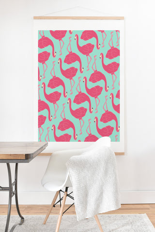 Allyson Johnson Flamingo Party Art Print And Hanger