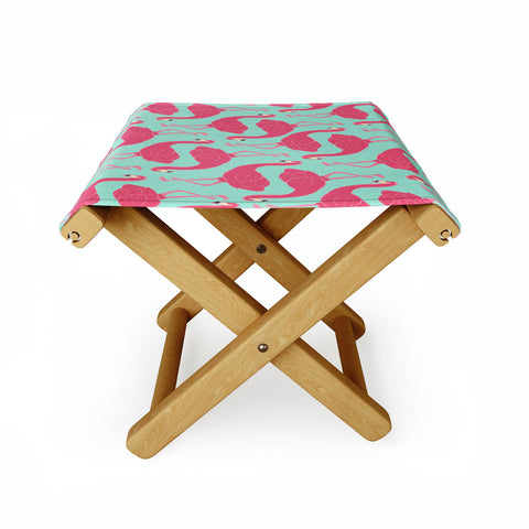 Allyson Johnson Flamingo Party Folding Stool