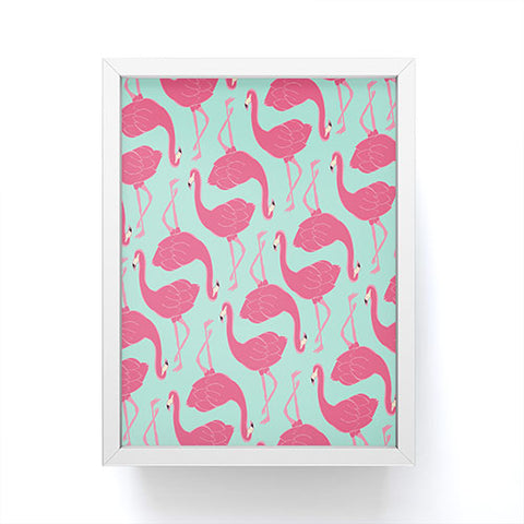 Allyson Johnson Flamingo Party Framed Mini Art Print