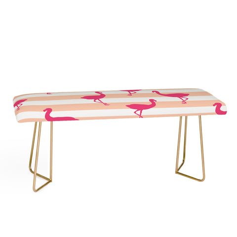 Allyson Johnson Flamingos and peach Bench