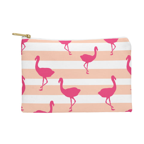 Allyson Johnson Flamingos and peach Pouch