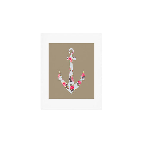 Allyson Johnson Floral Anchor Art Print