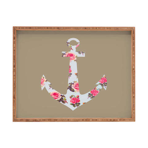 Allyson Johnson Floral Anchor Rectangular Tray