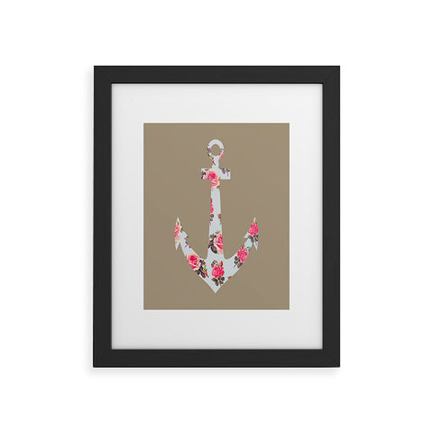 Allyson Johnson Floral Anchor Framed Art Print
