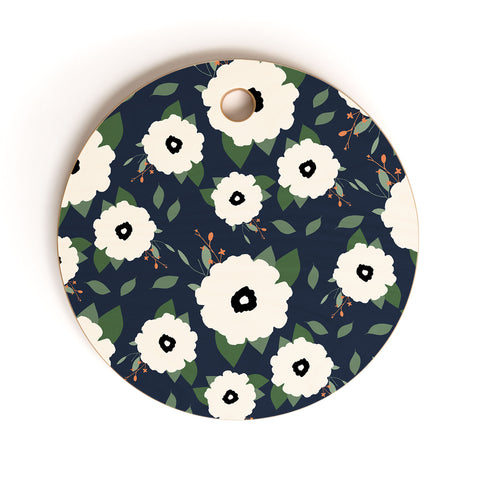 Allyson Johnson Floral Class Cutting Board Round