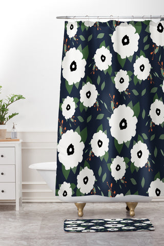 Allyson Johnson Floral Class Shower Curtain And Mat