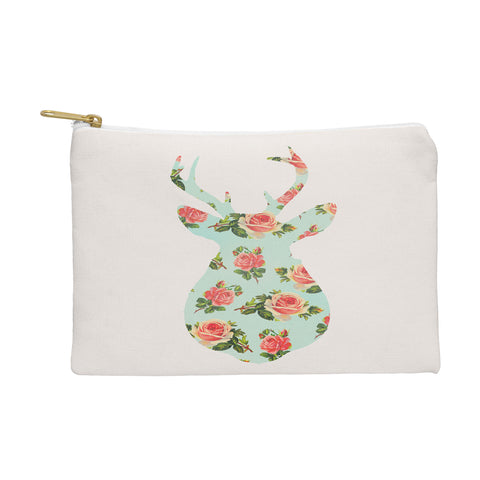 Allyson Johnson Floral Deer Silhouette Pouch
