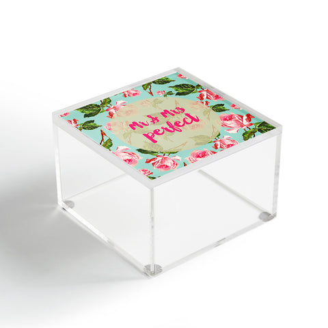 Allyson Johnson Floral Mr and Mrs Perfect Acrylic Box