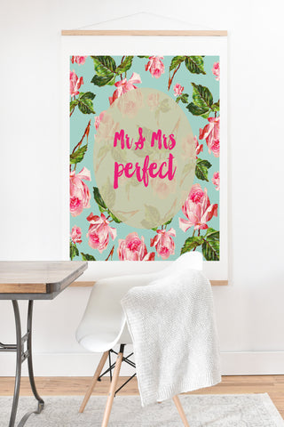Allyson Johnson Floral Mr and Mrs Perfect Art Print And Hanger