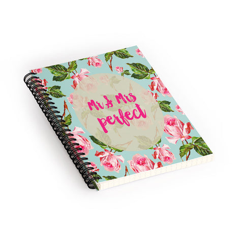 Allyson Johnson Floral Mr and Mrs Perfect Spiral Notebook