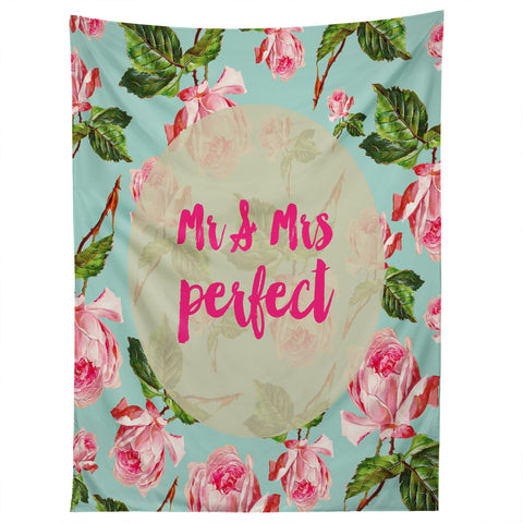 Allyson Johnson Floral Mr and Mrs Perfect Tapestry
