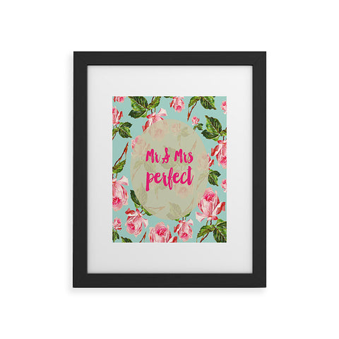 Allyson Johnson Floral Mr and Mrs Perfect Framed Art Print