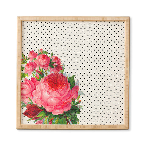 Allyson Johnson Floral Polka Dots Framed Wall Art