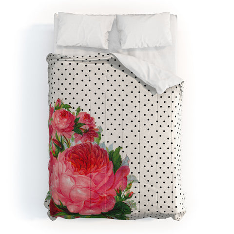 Allyson Johnson Floral Polka Dots Comforter