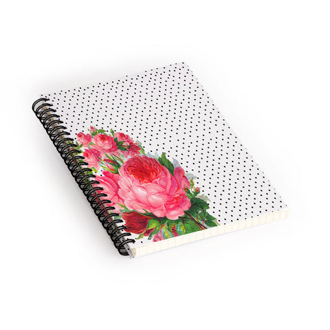 Allyson Johnson Floral Polka Dots Spiral Notebook