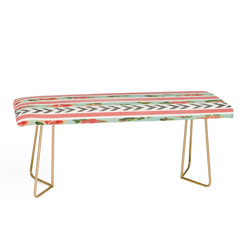 Allyson Johnson Floral Stripes And Arrows Bench