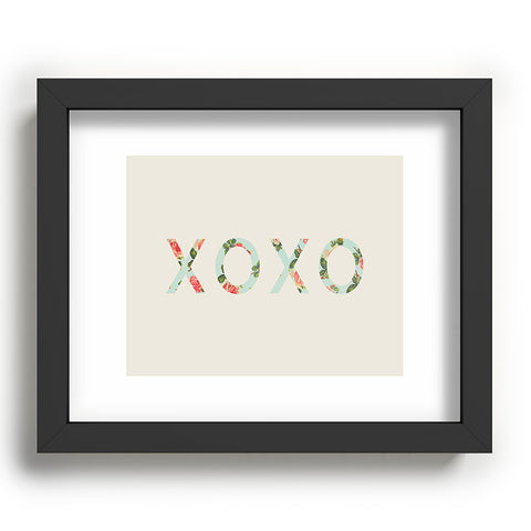 Allyson Johnson Floral XOXO Recessed Framing Rectangle