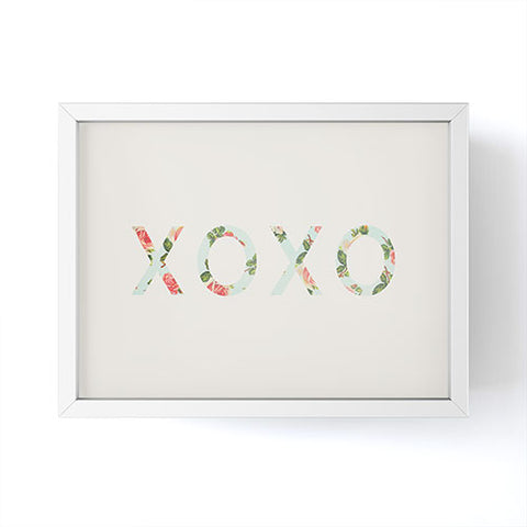 Allyson Johnson Floral XOXO Framed Mini Art Print