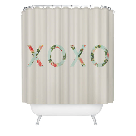 Allyson Johnson Floral XOXO Shower Curtain