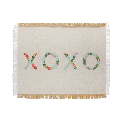 Allyson Johnson Floral XOXO Throw Blanket