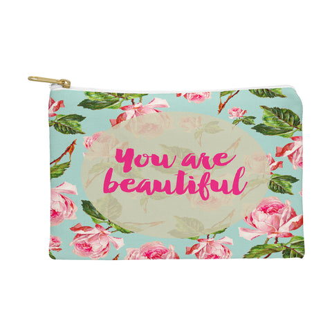 Allyson Johnson Floral you are beautiful Pouch