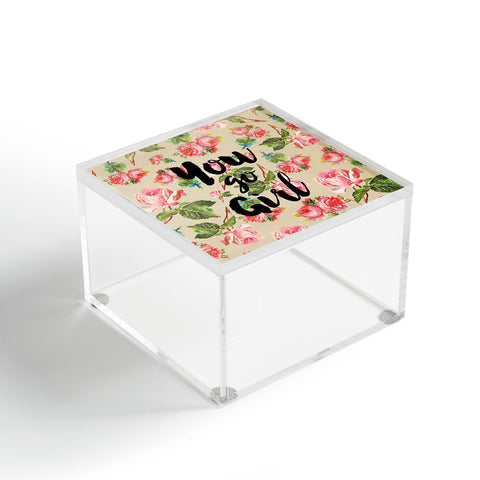 Allyson Johnson Floral You Go Girl Acrylic Box