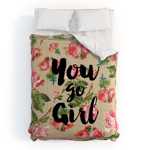 Allyson Johnson Floral You Go Girl Comforter