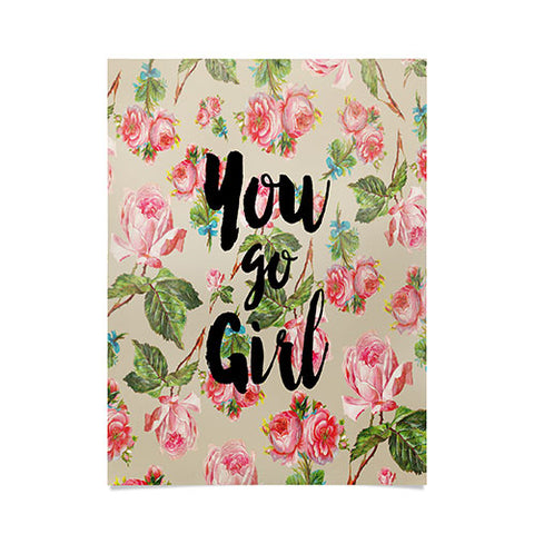 Allyson Johnson Floral You Go Girl Poster