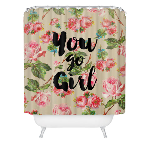 Allyson Johnson Floral You Go Girl Shower Curtain