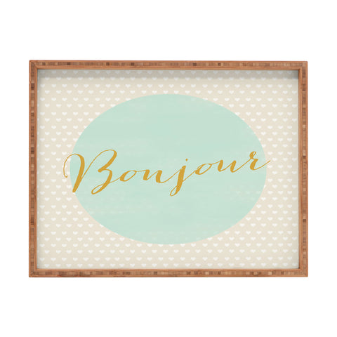 Allyson Johnson French Hello Rectangular Tray
