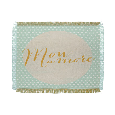 Allyson Johnson French My Love Throw Blanket