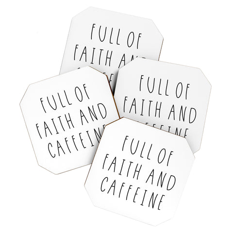 Allyson Johnson Full of faith and caffeine Coaster Set