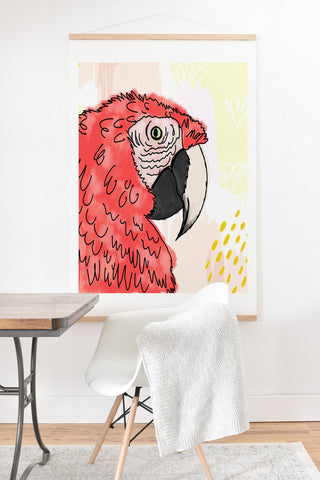 Allyson Johnson Gilbert the Parrot Art Print And Hanger